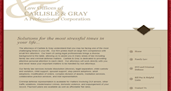 Desktop Screenshot of carlisleandgraylaw.com